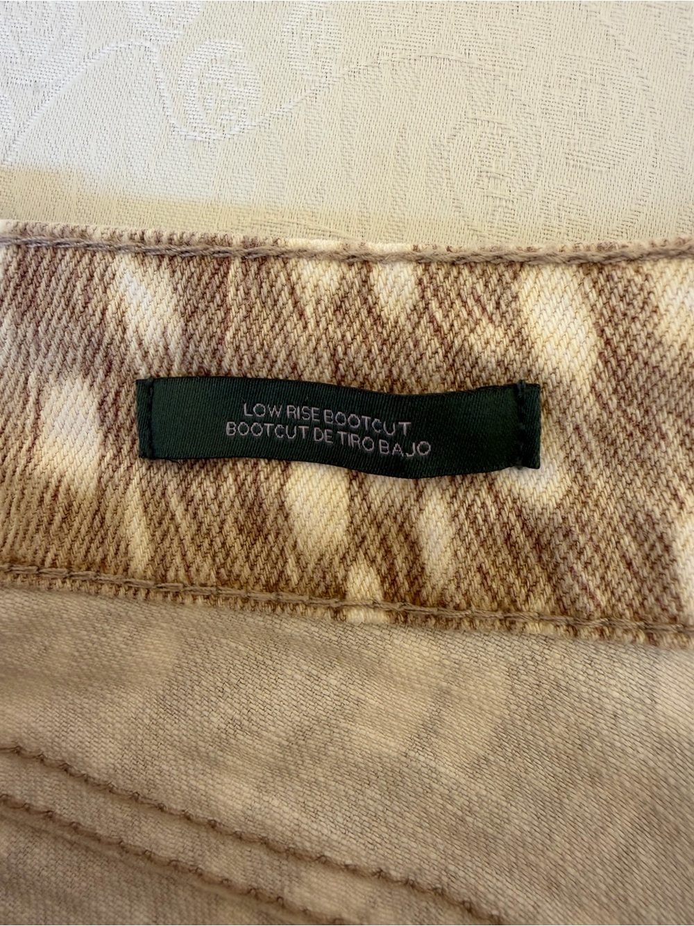 wild fable Deer Print Brown & Cream Spotted Flare Jeans - Picture 3 of 10